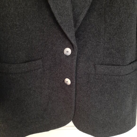 Vintage Nordstrom Point of View Wool Cashmere 2-Button Blazer Gray Size 8 - Picture 5 of 12